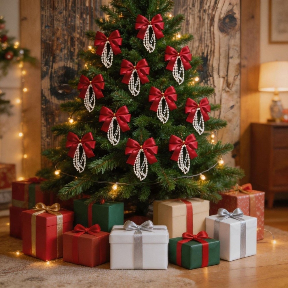 Gift Box Wrap Set - Juego de 12 Lazos para Árbol