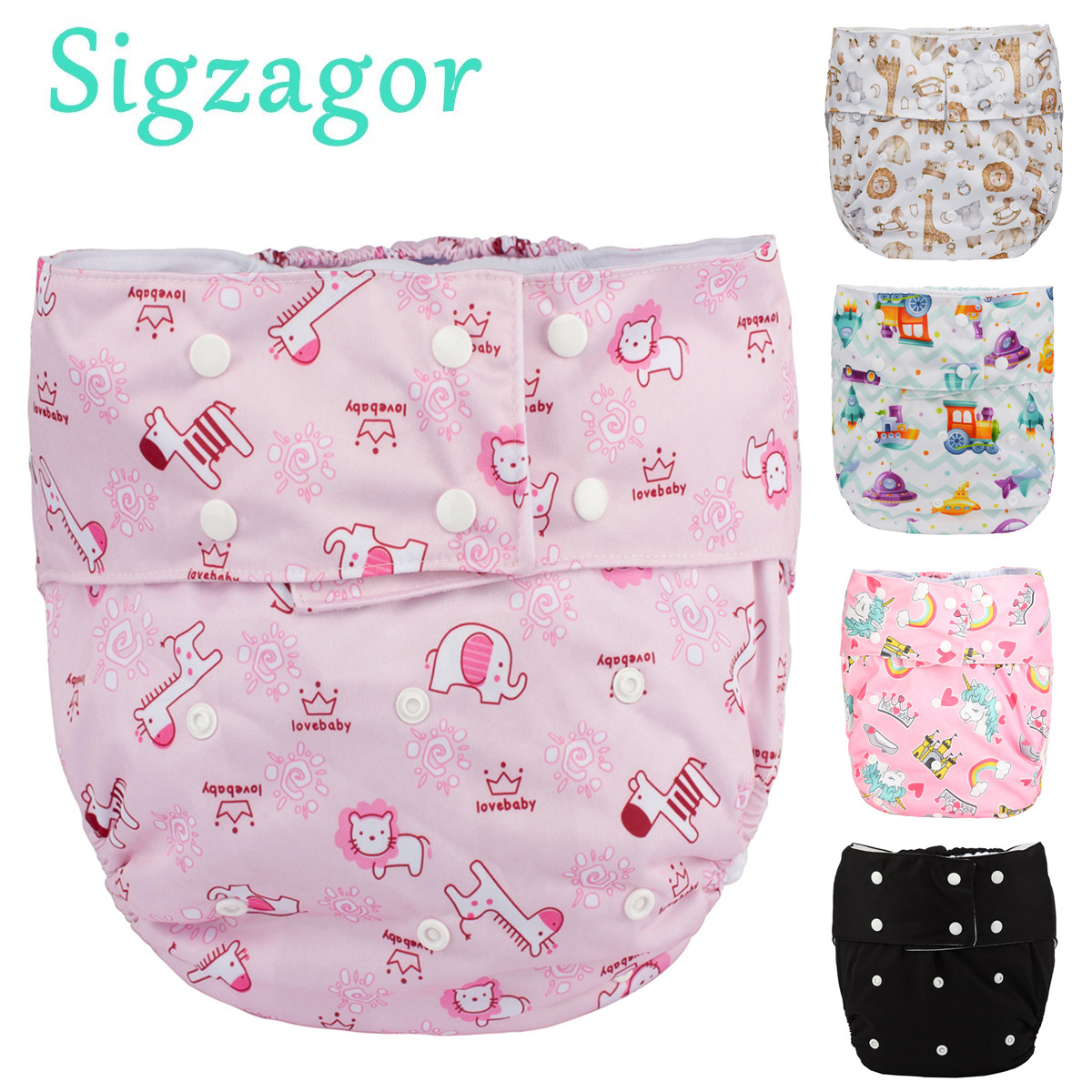 Pampers Diaper Premium Care - [Sigzagor] 1 pañal de tela para