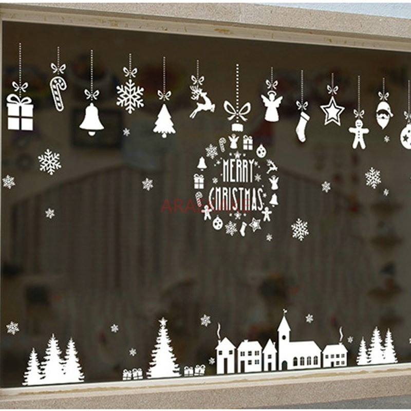 Snowflake Window Decal - 1 adhesivo decorativo de pared blanco