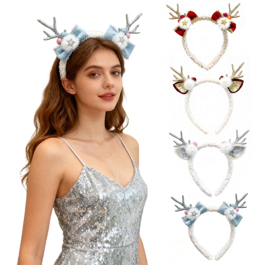 Diadema navideña para mujer, a - Reindeer Antlers Headband reseña y precio