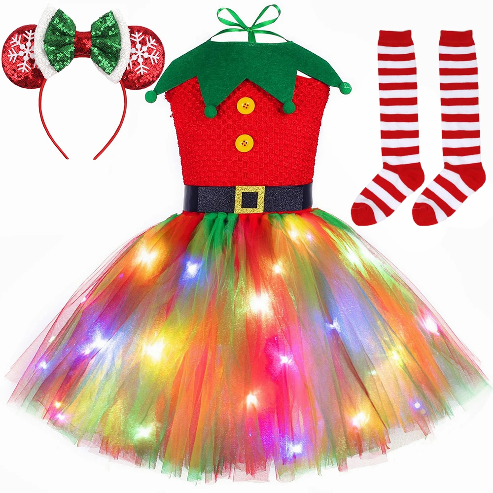 Vestido tutú de Navidad, vesti - Elf Costume Christmas reseña y precio