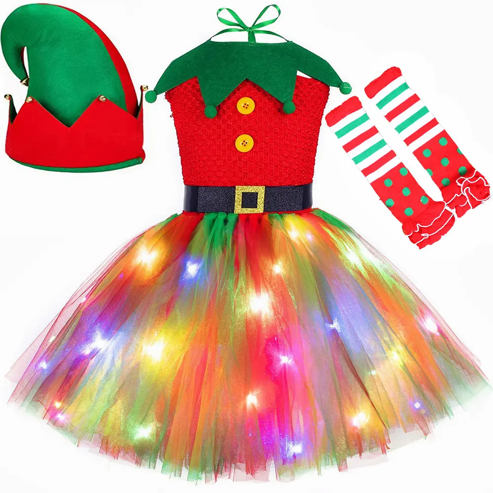 Vestido tutú de Navidad, vesti - Elf Costume Christmas reseña y precio