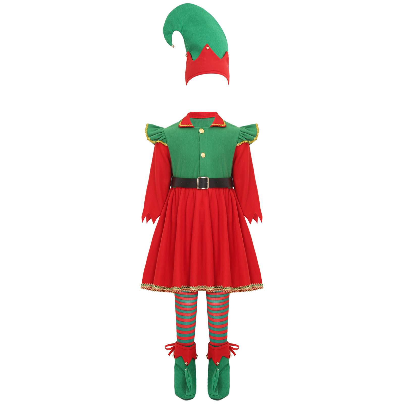 Disfraz de elfo para niña, dis - Elf Costume Christmas reseña y precio