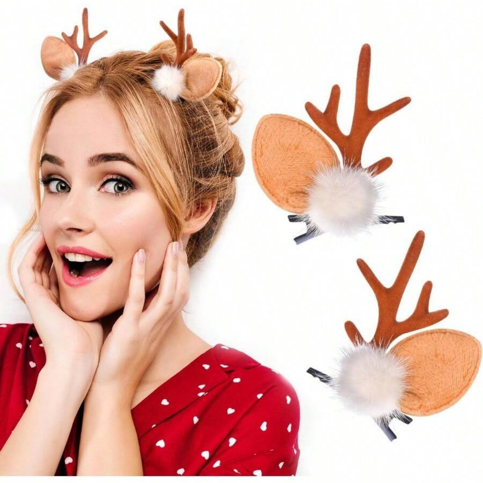 2 uds. Pinzas para el cabello  - Reindeer Antlers Headband reseña y precio