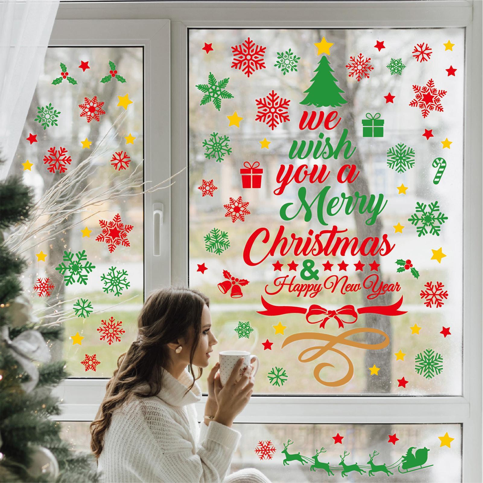 3 piezas de pegatinas navideña - Snowflake Window Decal reseña y precio